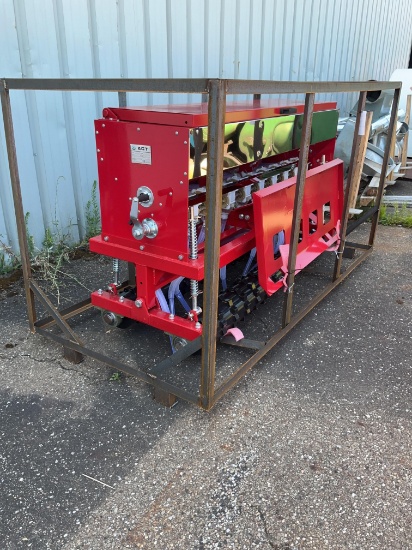 New Unused AGT STSD10 Seeder Skid Loader Or 3 Point Hitch Attachment, Stainless Seed Box
