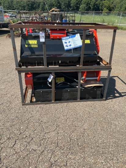 New Unused AGT EXFLM115 Flail Brush Mower Excavator Attachment, 45" Cutting Width, Fits Cat 308