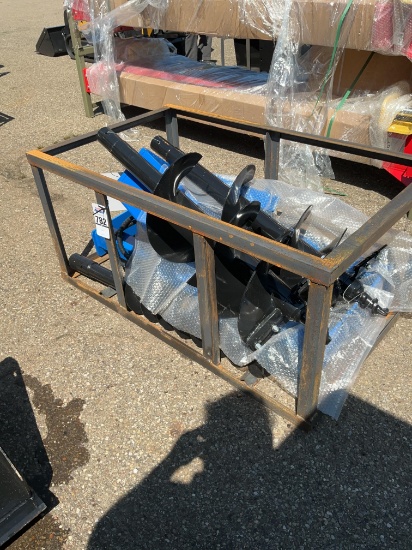 New Unused AGT SSECAG-Y Auger Skid Loader Attachment, 6", 12" and 14" Auger Bits