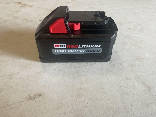 New Unused Milwaukee M18 XC8.0 Red Lithium High Out Put 8ah Battery