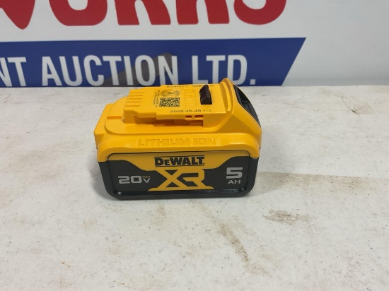 New Unused Dewalt 5 AH 20 Volt Max XR Lithium ION Battery