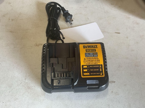 New Unused Dewalt DCB112 Charger, 8 amp, 12/20 Volt Lithium ION