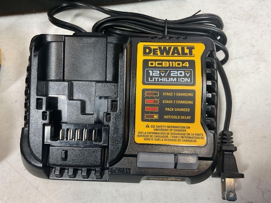 New Unused Dewalt DCB1104 Charger, 20 Volt Max