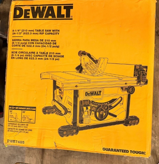 New Unused Dewalt Table Saw