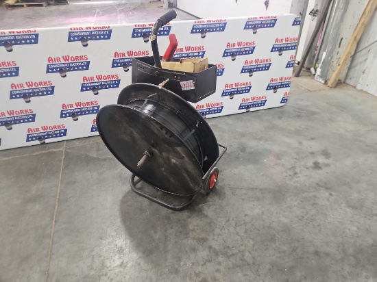 Banding cart w/banding tool & clips