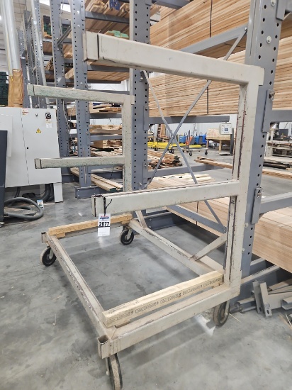 60" x 30" Metal Rolling Lumber Cart