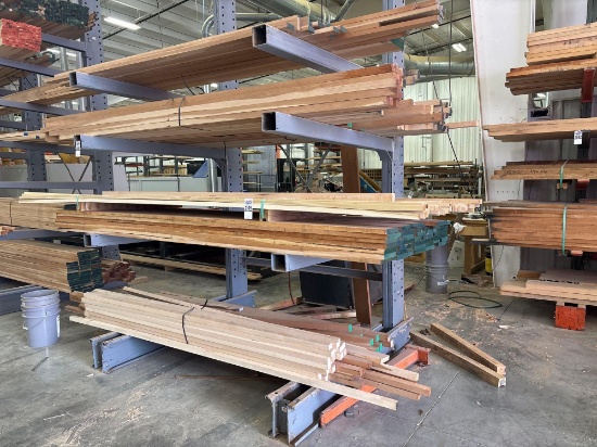 Top 3 Shelves Of Contents Of Lot 2081, Assorted Kiln Dried Lumber In Several Species and Thickness