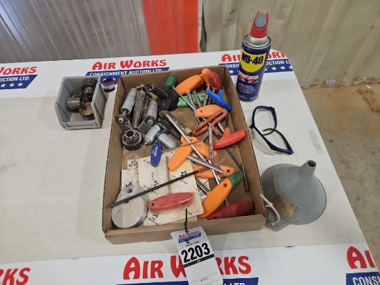 Assorted Hand Tools - T Handle Allen Wrenches, Bushings, Coulets