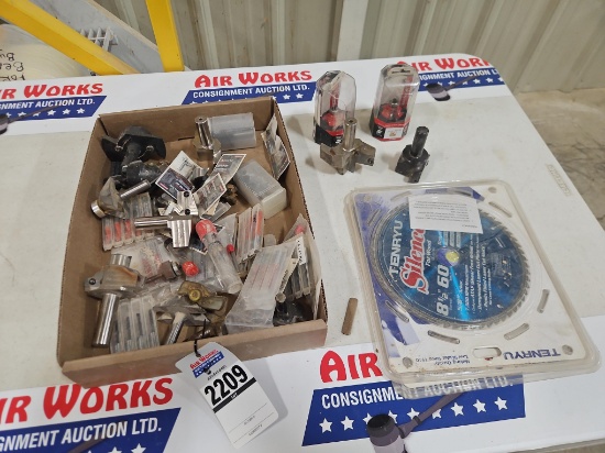 Assorted Bits, Tenryu Saw Blade, Shaper Bits