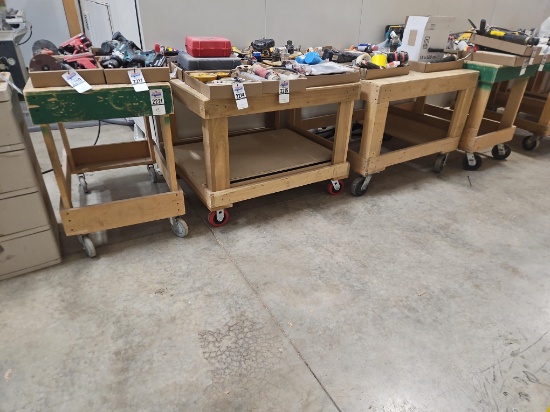 4 - Assorted Wooden Carts