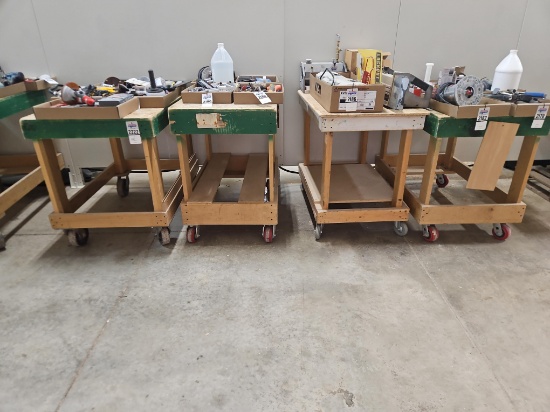 4 - Assorted Wooden Carts