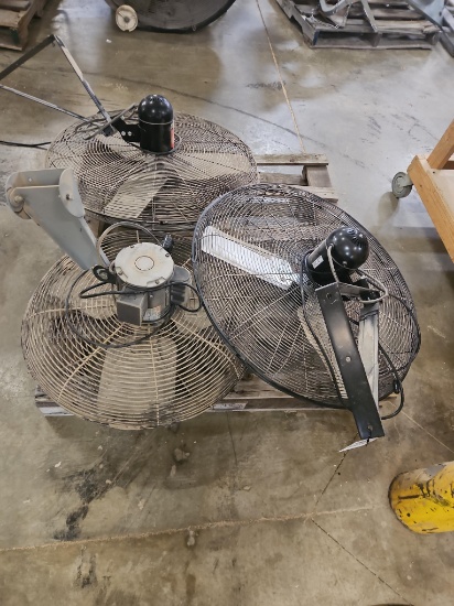 3 - Wall Fans - 2-30" & 1- 24"