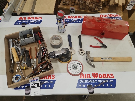 Assorted Hand Tools - Dynabrade Sander/Polisher, Wrenches, Screwdrivers