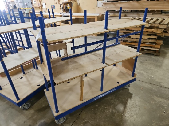 4 - Shopcarts Metal Storage Carts w/Shelf Brackets