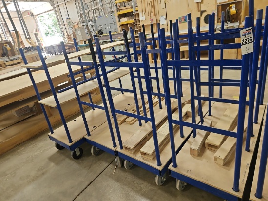 4 - Shopcarts Metal Storage Carts w/Shelf Brackets