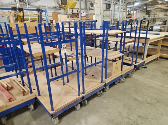 5 - Shopcarts Metal Storage Carts w/Shelf Brackets