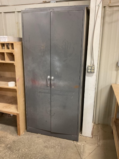 4 - Shelf Metal Storage Cabinet- CONTENTS NOT INCLUDED