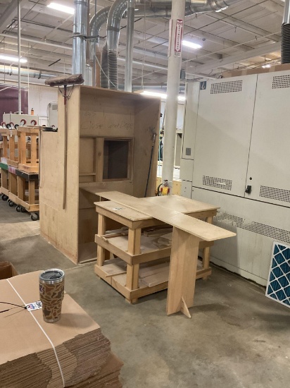 Wooden Table, Sanding Booth & Shelf
