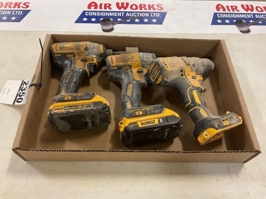 Dewalt Drill & 2 - Impacts w/2 Batteries