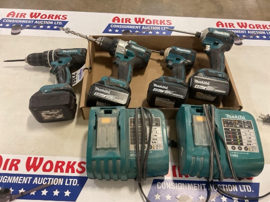 Makita Drills & Impacts w/ Batteries & Charger