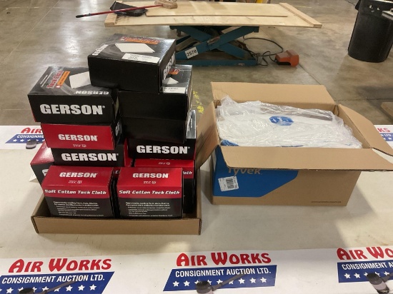 Box Lot - Tack Cloths & Tyvek Suits