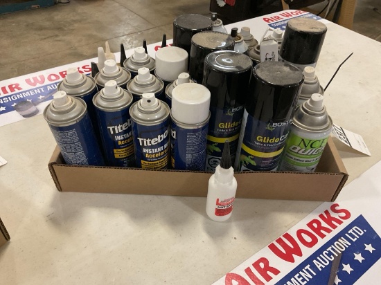 Box Lot - Assorted Glue & Spray Glide