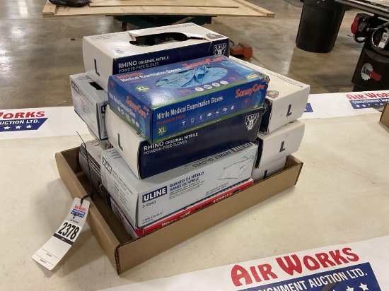Box Lot - Assorted Nitrile Gloves