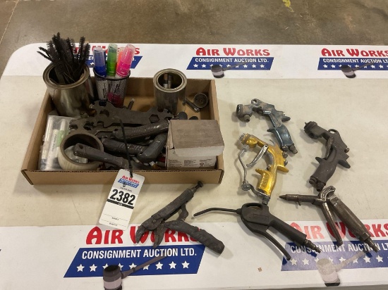Box Lot - Assorted Air Gun Parts & Tools