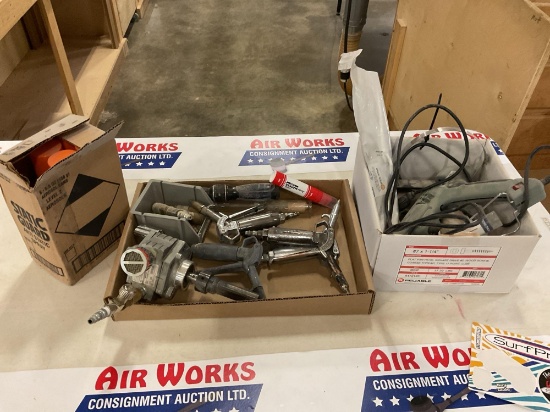 Box Lots - Air Motor, Nozzles, Hot Glue Gun