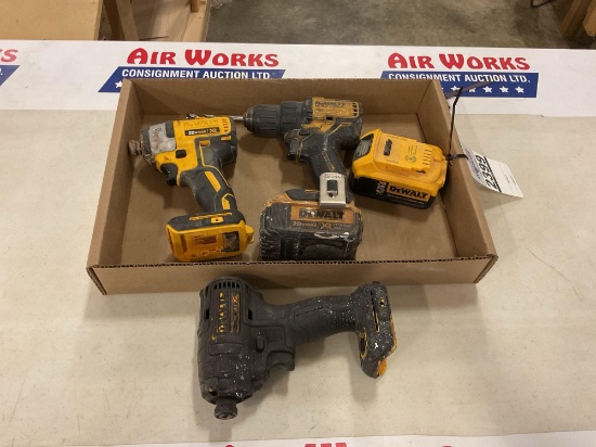 Dewalt Drill & Impacts w/ Batteries & Charger