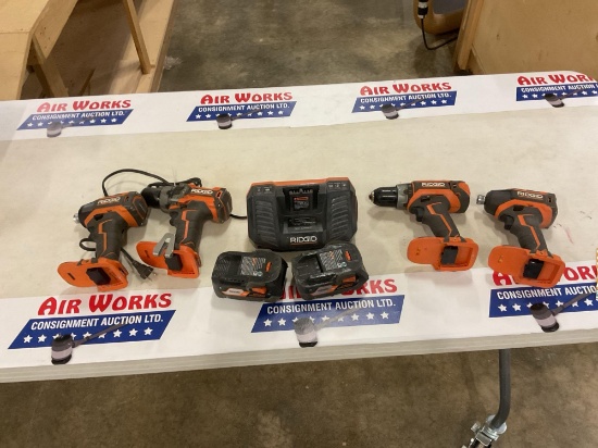 Rigid Drills & Impacts w/ Batteries & Charger
