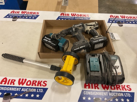 Makita Drill, Flashlight, Impact w/ Batteries & Charger