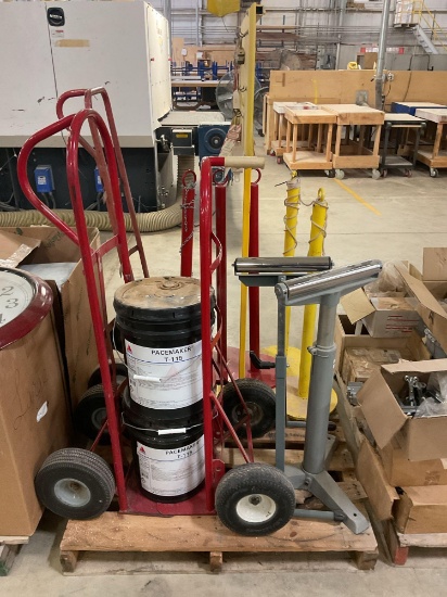 SKid Lot - 2 Wheel Carts, Roller Stands, Lock Out Tag Out, Traffic Flow Stands