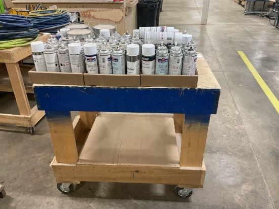 Cart & Contents - Aerosal Paint