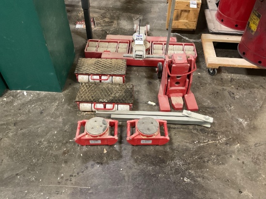 GKS Equipment Mover Skates & Jack Set
