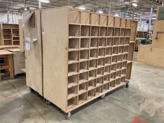 2 - Rolling Wooden Parts Carts
