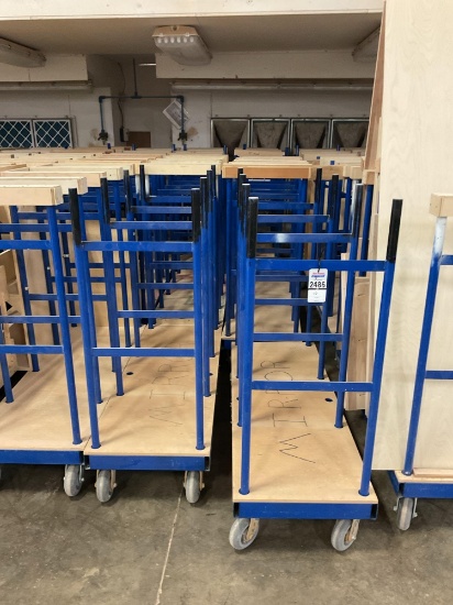 6 - Shopcarts Metal Storage Carts w/Shelf Brackets
