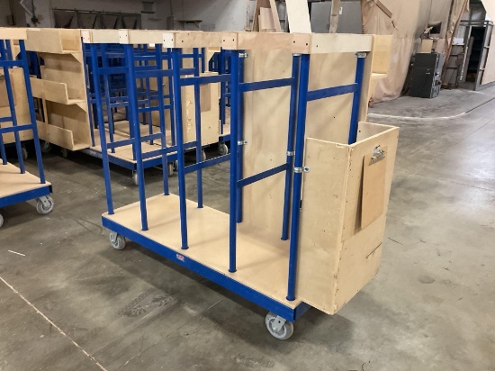 6 - Shopcarts Metal Storage Carts w/Shelf Brackets