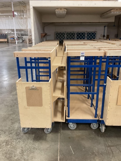 6 - Shopcarts Metal Storage Carts w/Shelf Brackets
