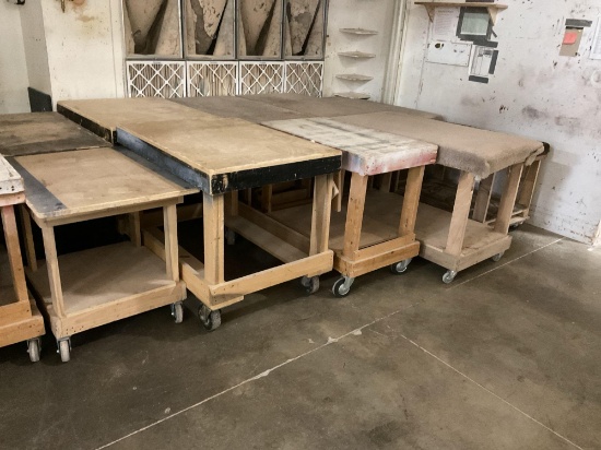 10 Wooden Carts Assorted Sizes