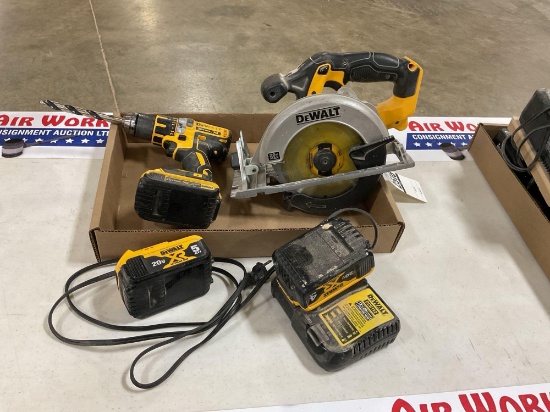 Dewalt 20v Circular Saw & Drill w/3 Batteries & Charger