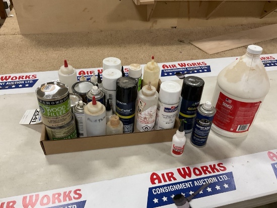 Box Lot - Finishes, Filler, Adhesives