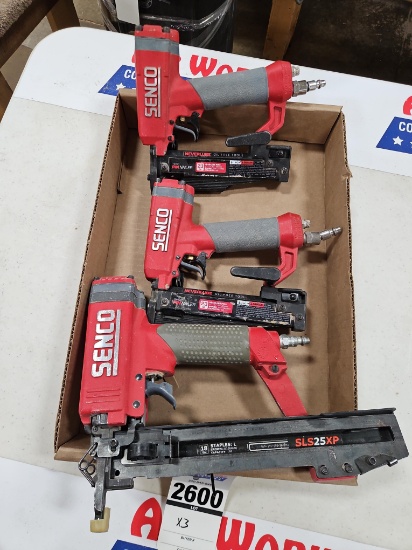 3 - Senco Nailers - 2- 23Ga Pin Nailers & 1 Stapler
