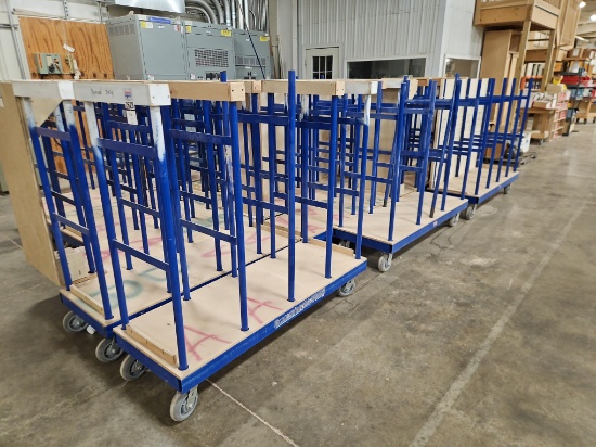 6 - Shopcarts Metal Storage Carts w/Shelf Brackets