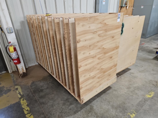 2- Wooden Panel Supply Carts