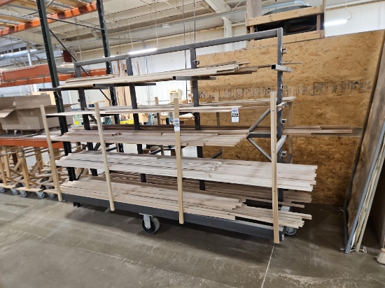 Rolling Metal Trim & Moulding Cart - CONTENTS NOT INCLUDED