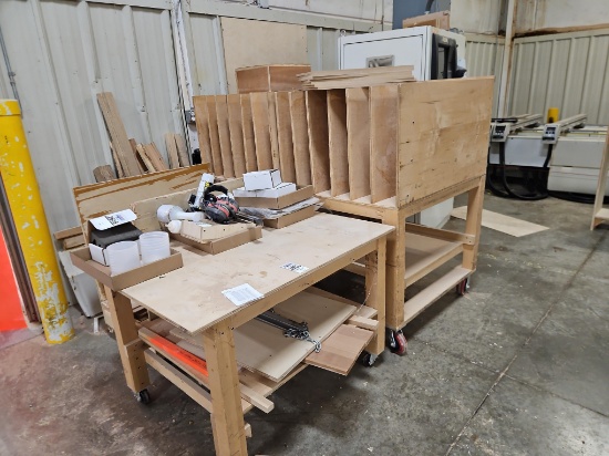 Wooden Rolling Carts & Tables