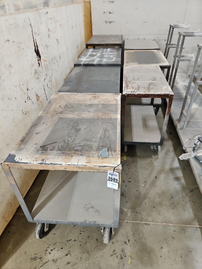 7 - Assorted Rolling Metal Carts