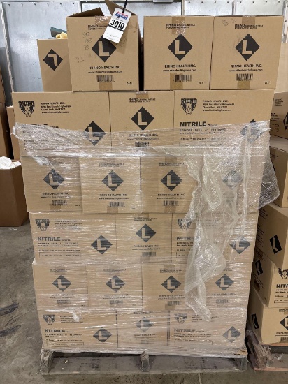 Rhino Health Original Nitrile Powder-Free Gloves, Large, Pallet of Cases