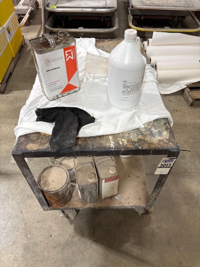 Steel 2-Shelf Rolling Shop Cart with Assorted Industrial Wood Coatings